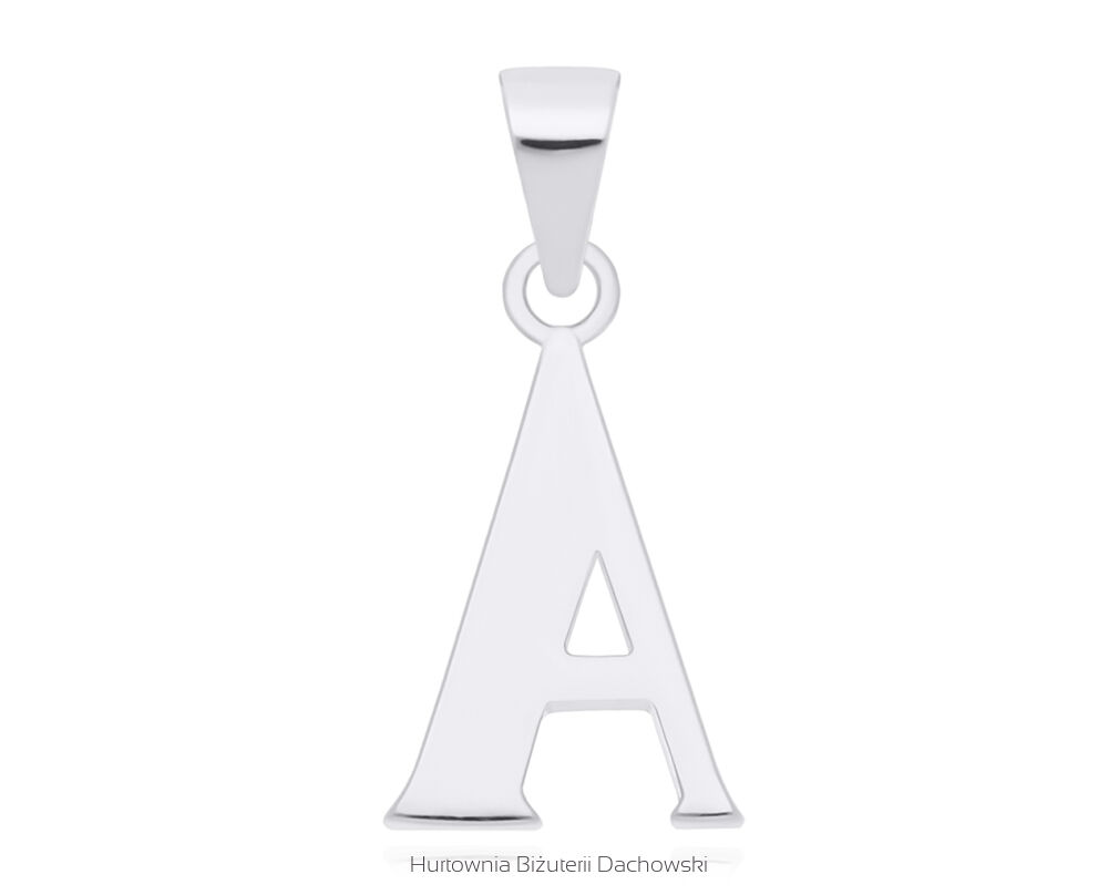 Srebrna literka A zawieszka gładka pr.925