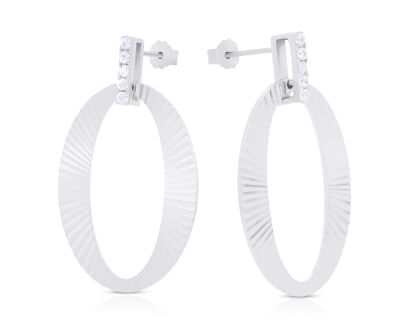 Kolczyki srebrne wiszące błyszące sztyfty pr.925