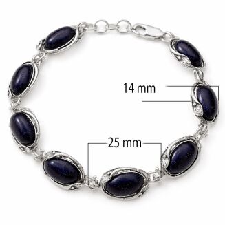 Bransoletka srebrna 925 z Nocą Kairu - 3