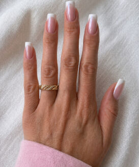 Złoty pierścionek 585 z cyrkoniami przeplatany - 2