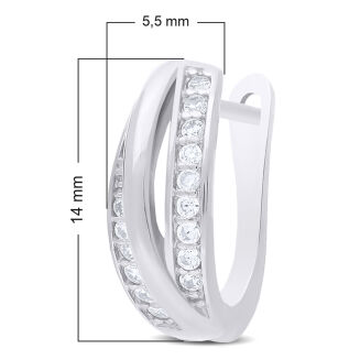 Srebrne kolczyki angielskie z cyrkoniami pr.925 - 2