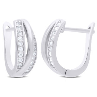 Srebrne kolczyki angielskie z cyrkoniami pr.925 - 3