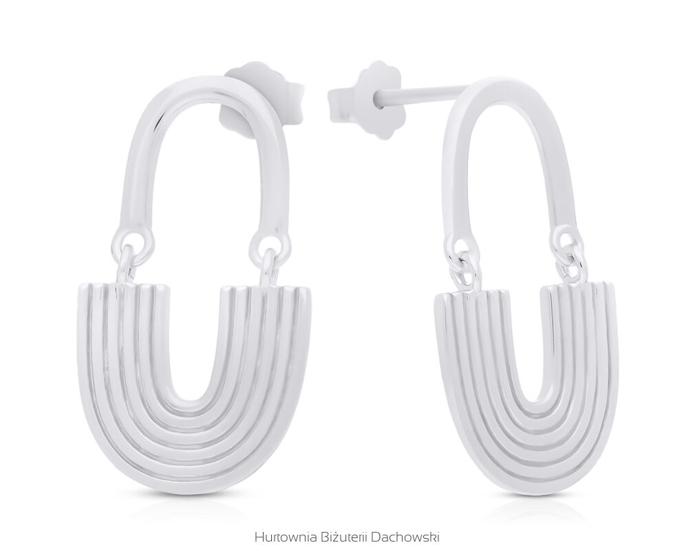 Kolczyki srebrne wiszące sztyfty pr.925