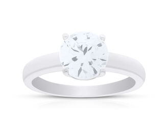 Pierścionek srebrny z dużą cyrkonią pr.925 - 2