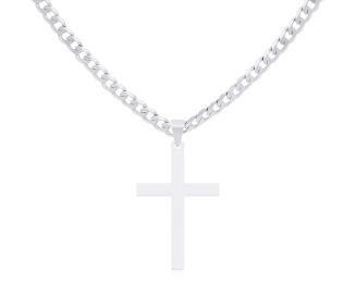 Srebrny krzyżyk gładki pr.925 - 3