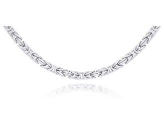 Łańcuszek srebrny splot królewski pr.925 - 2