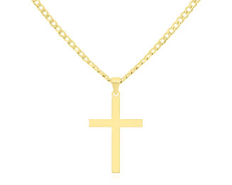 Krzyżyk srebrny pozłacany męski gładki pr.925 - 3