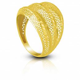 Złoty szeroki pierścionek pr.585