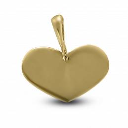 Zawieszka złota blaszka w kształcie serca gładka