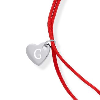 Bransoletka srebrna 925 czerwona czarna koniczyna - 4