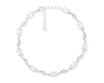 Bransoletka srebrna z cyrkoniami pr.925