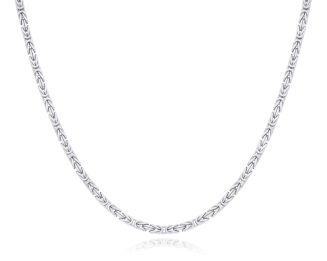 Łańcuszek srebrny splot królewski pr.925 - 3