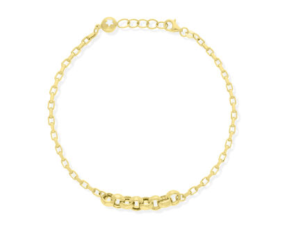 Bransoletka złota 585 szeroka oryginalny wzór