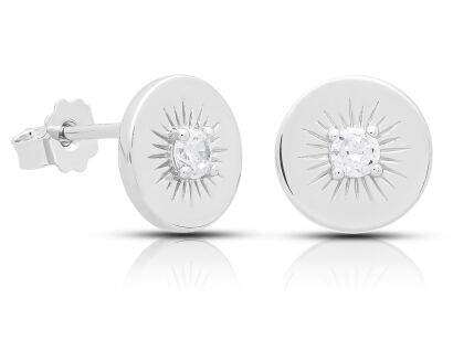 Kolczyki srebrne sztyfty z cyrkonią pr.925