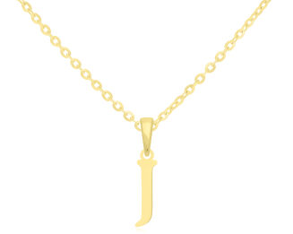 Zawieszka złota literka J gładka pr.585 - 3