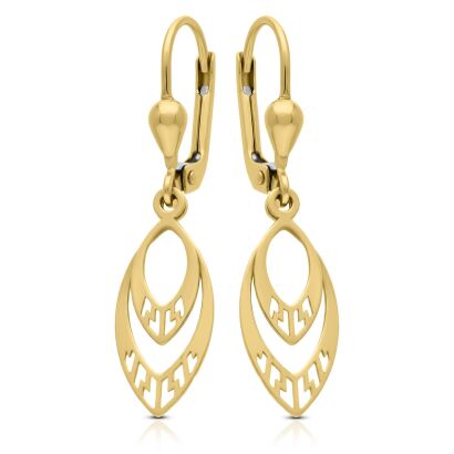 Kolczyki złote 585 ażurowe łezki