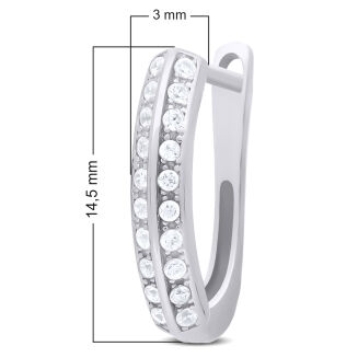 Kolczyki srebrne z cyrkoniami angielskie pr.925 - 2