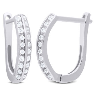 Kolczyki srebrne z cyrkoniami angielskie pr.925 - 3