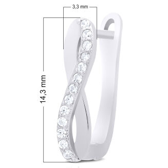 Kolczyki srebrne z cyrkoniami angielskie pr.925 - 2