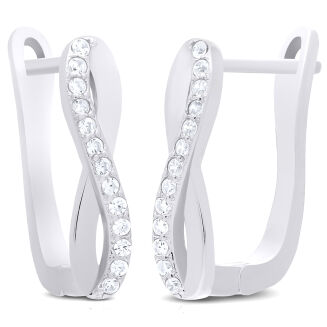 Kolczyki srebrne z cyrkoniami angielskie pr.925 - 3