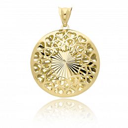 Złota zawieszka z błyszczącym diamentowaniem