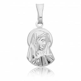 Medalik srebrny z wizerunkiem Matki Boskiej