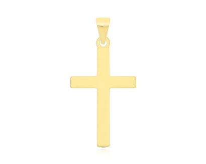 Krzyżyk srebrny pozłacany gładki pr.925