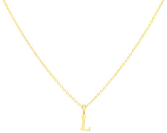 Literka złota L gładka zawieszka pr.585 - 2