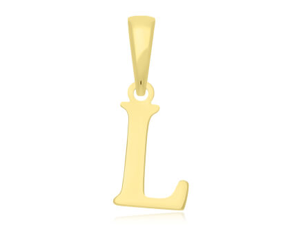 Literka złota L gładka zawieszka pr.585