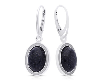 Kolczyki srebrne wiszące z Nocą Kairu pr.925