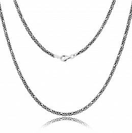 Srebrny łańcuszek królewski splot pr.925