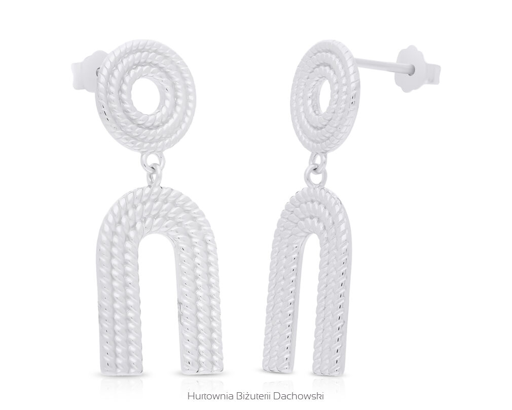 Kolczyki srebrne wiszące na sztyfcie pr.925