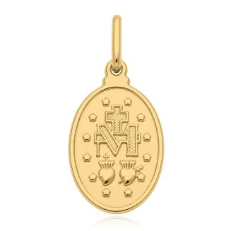 Medalik srebrny pozłacany Cudowny Matka Boska - 6