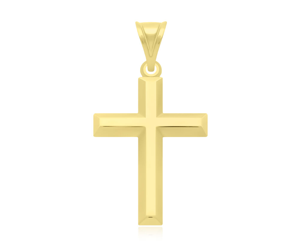 Złoty krzyżyk duży gładki pr.585