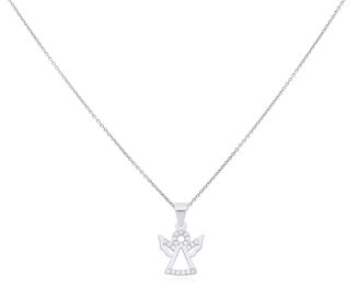Zawieszka srebrna Aniołek z cyrkoniami pr.925 - 2