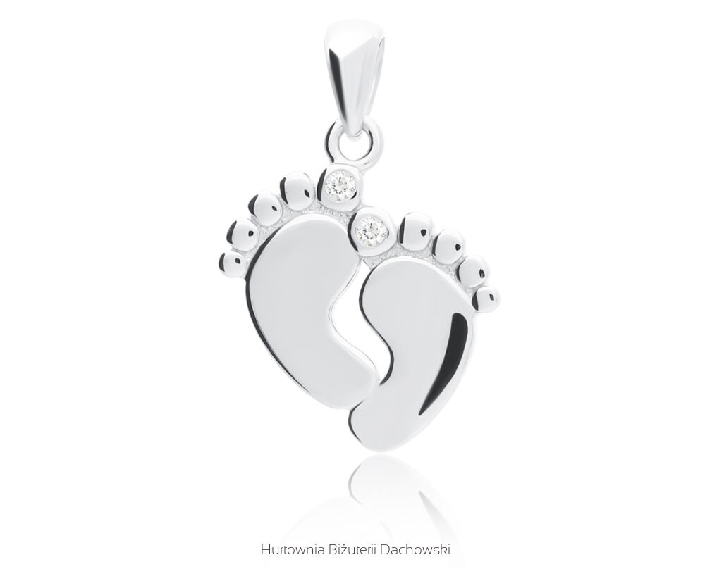 Zawieszka srebrna stópki pr.925