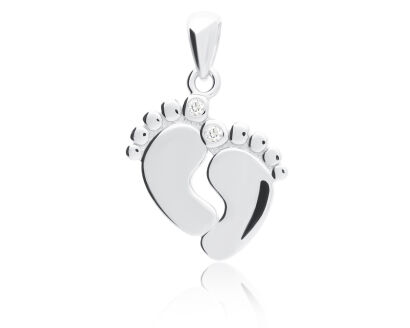 Zawieszka srebrna stópki pr.925