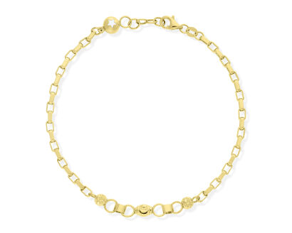 Bransoletka złota 585 gładka szeroka