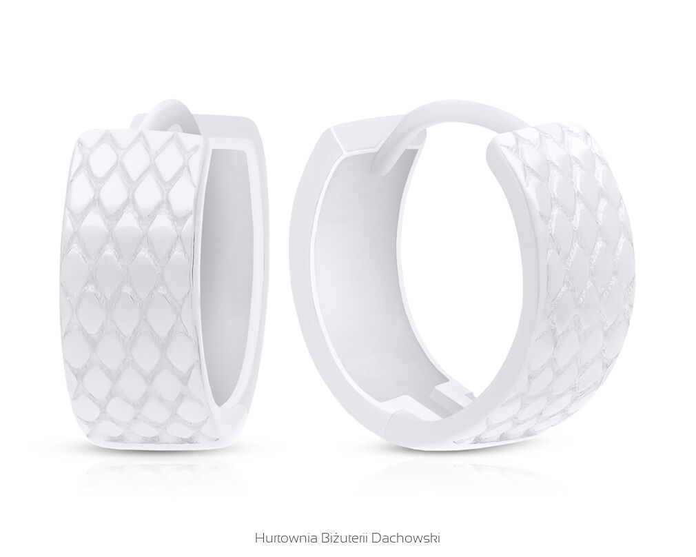 Kolczyki koła srebrne szerokie pr.925