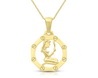 Zawieszka złota 585 znak zodiaku Panna - 2