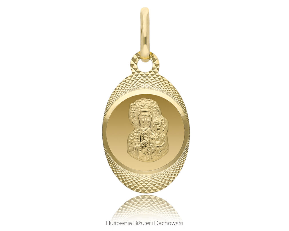 Medalik złoty Matka Boska Częstochowska