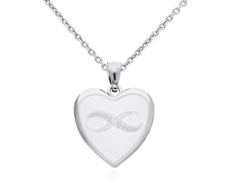 Sekretnik srebrny serce z infinity pr.925 - 3