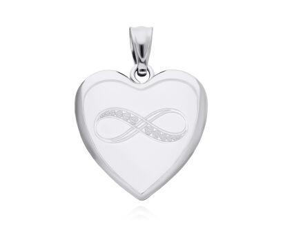 Sekretnik srebrny serce z infinity pr.925