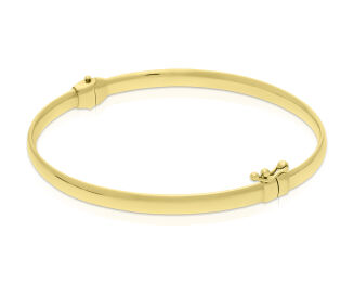 Złota bransoletka sztywna gładka pr.585 - 2