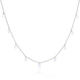 Naszyjnik srebrny z wiszącymi cyrkoniami pr.925 - 3