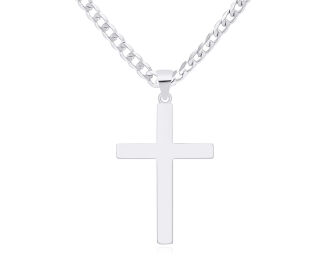 Srebrny krzyżyk duży gładki pr.925 - 3