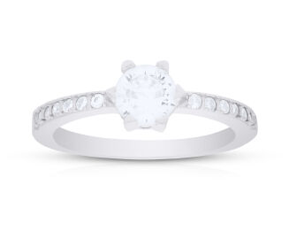 Pierścionek srebrny z cyrkoniami pr.925 - 2