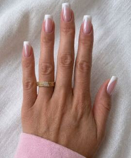 Złoty pierścionek 585 z cyrkoniami pavé kulkowy  - 2